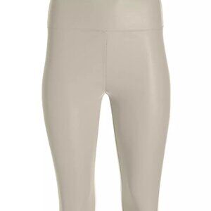 Aspen Faux Leather Pull On Legging - Oyster